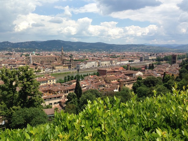 View of the beautiful city of Florence from the Bardini Garden