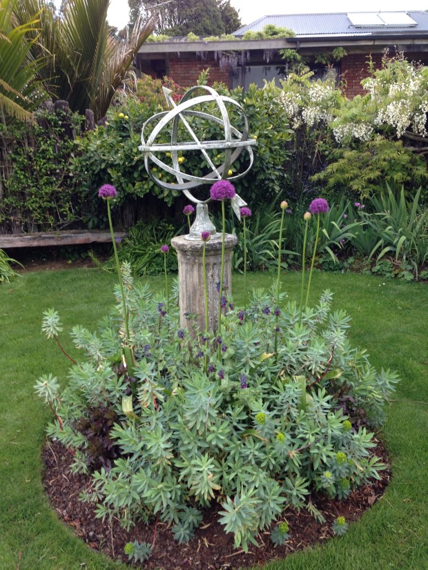 Armillary sculture at Puketarata