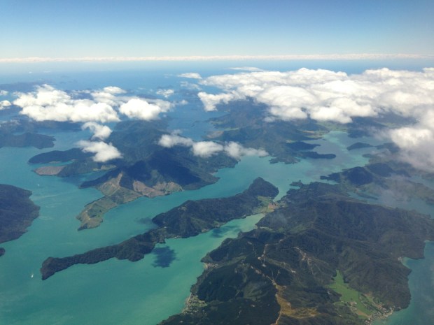 Islands on the approach to Wellington Airport