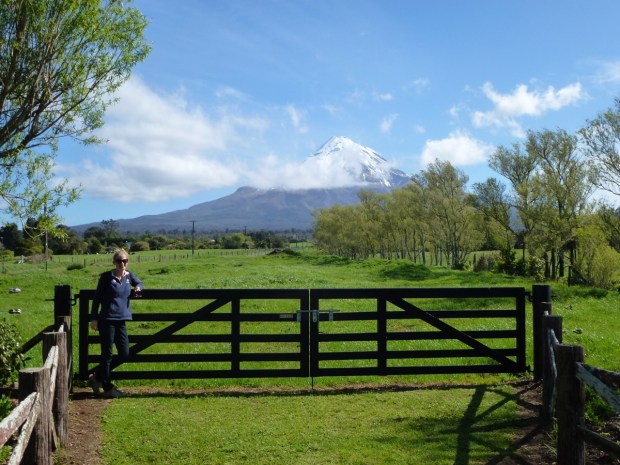 Me standing in front of Mount Taranaki