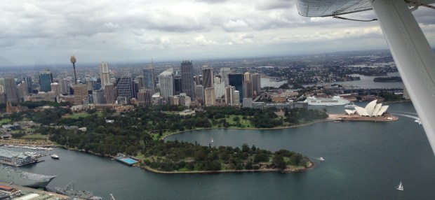 Sydney Harbour by air. Janna Schreier