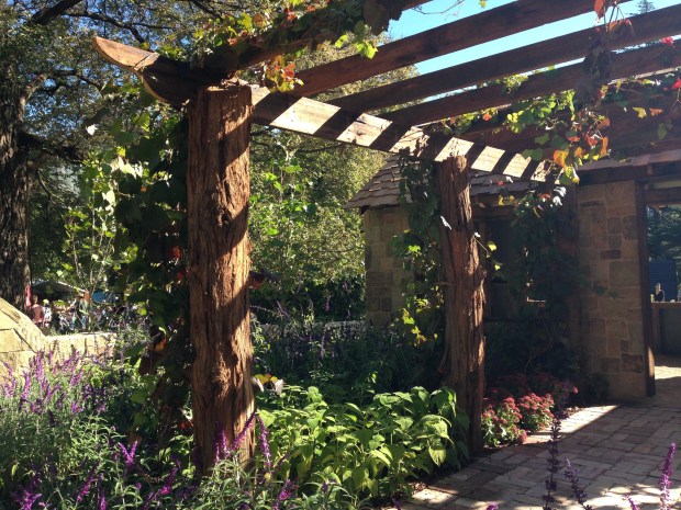 Rustic materials in Waddell Landscape's garden. Janna Schreier