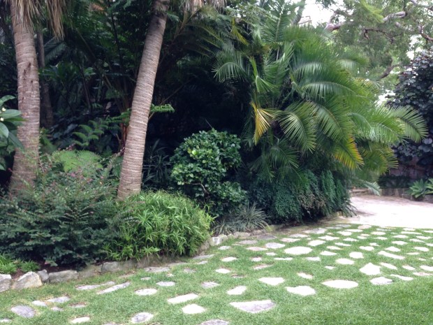 Stone pavers in lawn. Janna Schreier