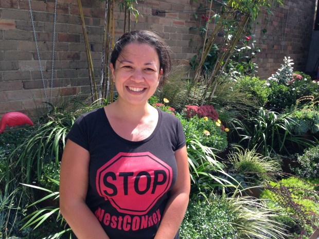 The lovely Stefanie in her beautiful St Peters' garden. Janna Schreier