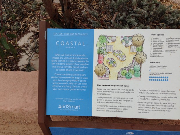 Coastal Garden Board at the Arid Lands Botanic Garden. Janna Schreier