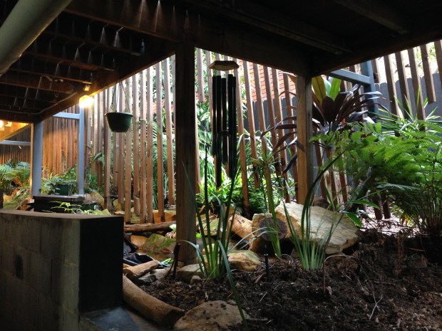 Under the house at 'Saturday'. Janna Schreier