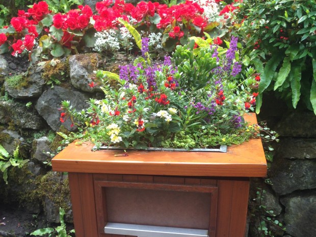 Floral bins at Butchart Gardens. Janna Schreier