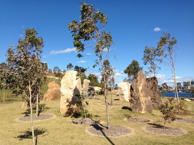 Rock sculpture at Barangaroo Reserve