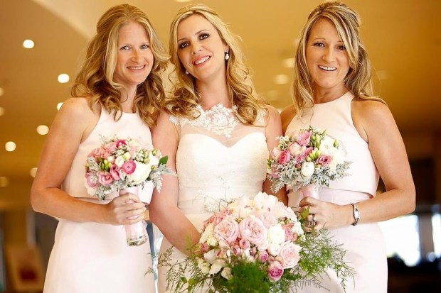 Me (hair and make up done for the first time in years!), my gorgeous bride, Jo, and the lovely, indefatigable bridesmaid Karly