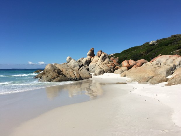 Reflections bring sparkle to the beach