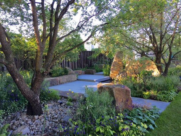 A series of contemporary platforms draw you through Cleve West's garden