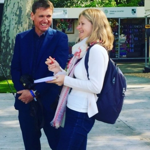 Interviewing Andy Sturgeon. Clearly something was funny. Amazingly, my sister (who lives in Dubai), has a friend (who lives in Hong Kong), whose friend posted this photo on Instagram and recognised me!