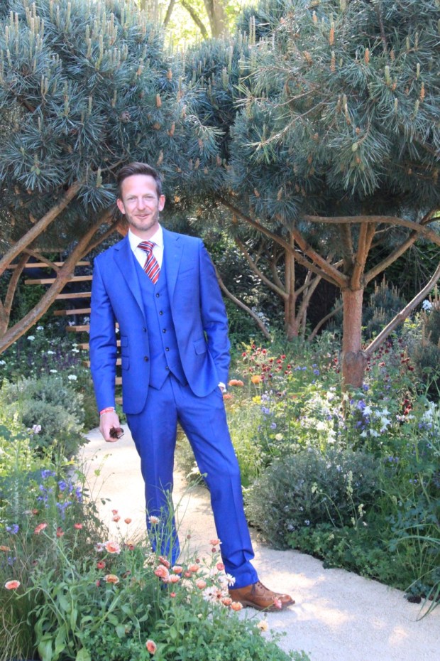Designer Nick Bailey in his Mathematics Garden at Chelsea 2016