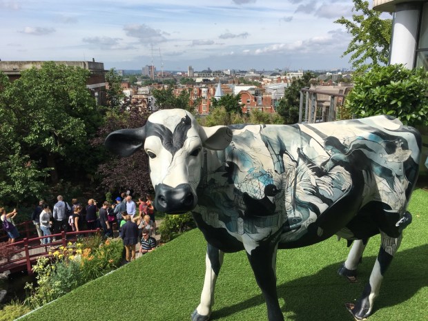 Obviously a garden is not a garden without a life size cow in tow