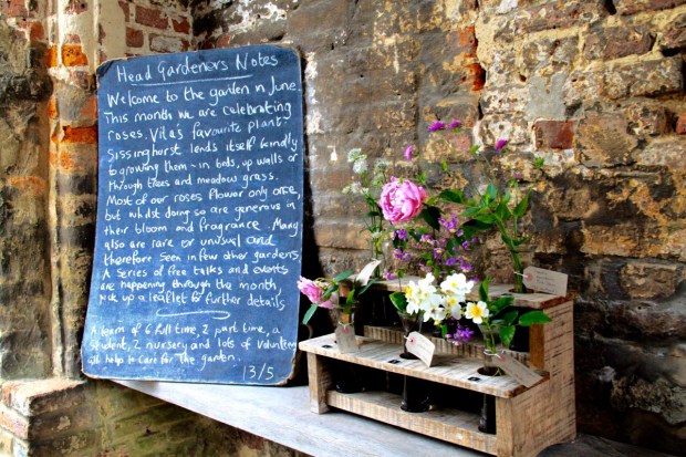 Everything is so beautiful at Sissinghurst, from the matching, stained bricks to the paper labels on the plants