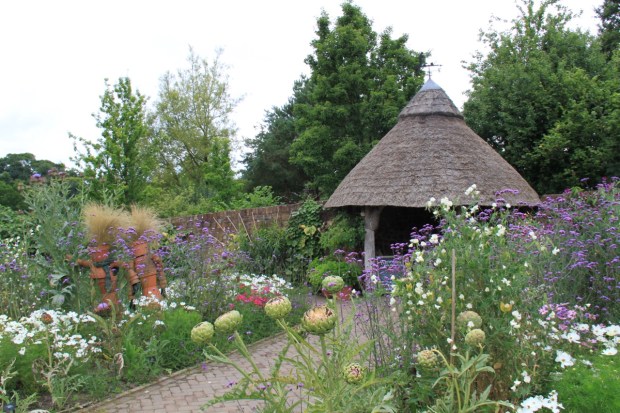 Apparently it rains it a lot in Devon, although these gorgeous flowerpot men don't get to shelter in the Rosemoor Fruit and Vegetable Garden