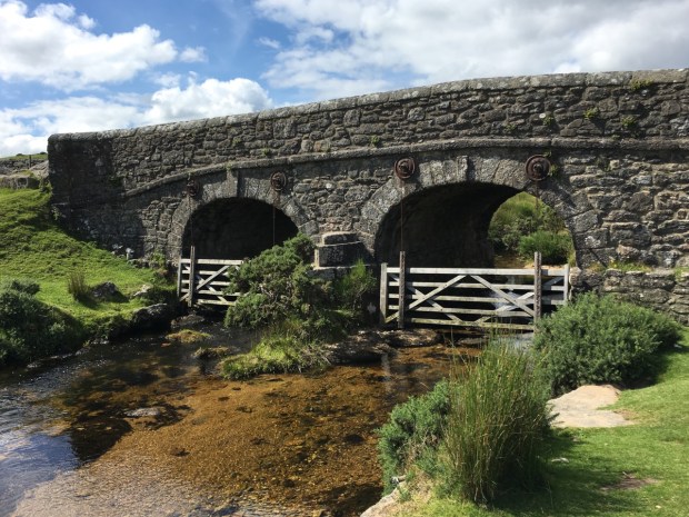 Hanging river gates in Dartmoor National Park