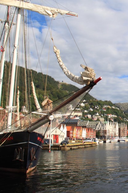 Hanseatic commercial buildings in the Bryggen area of Bergen; one of many UNESCO world heritage sites we saw on this trip