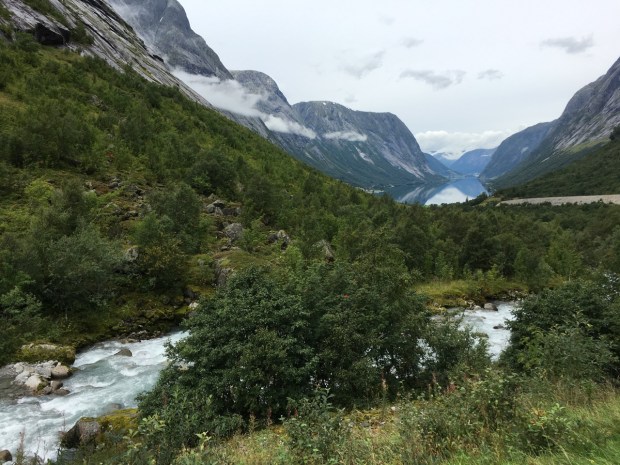 The glassy Kjøsnesfjorden in the distance was quite a sight