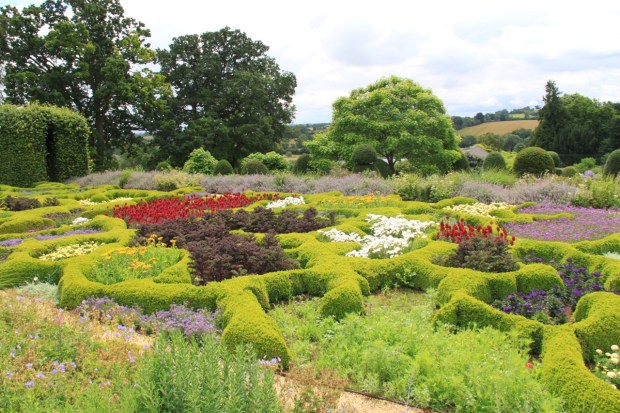 The very surprising Lower Terrace parterre at Broughton Grange