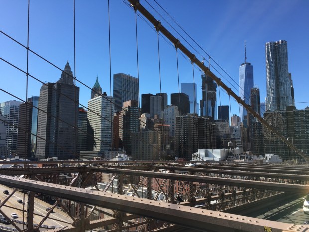 View of Manhattan from the Brooklyn Bridge