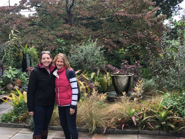 Caroline and I in the Teacup Garden at Chanticleer