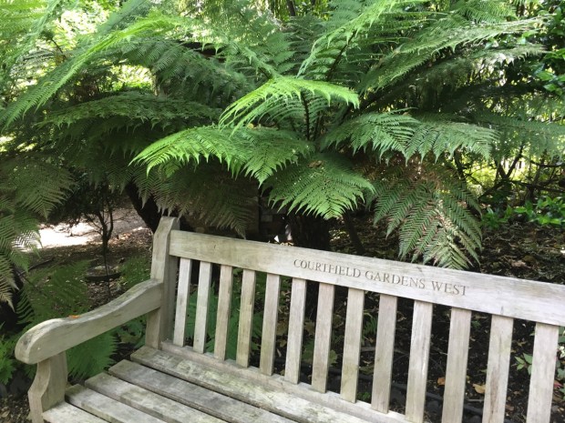 I even love simplicity of this personalised bench at Courtfield Gardens West