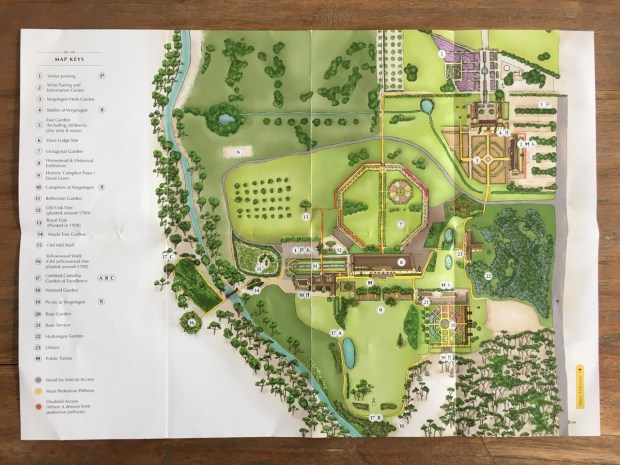 Map of Vergelegen gardens